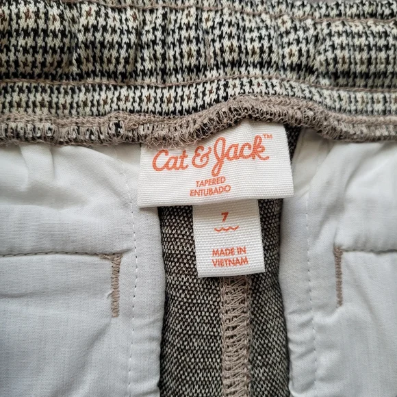 Bundle of 2 Size 7 & 12M Boys Pull On Pintuck Stretchy Pants Plaid - Cat & Jack - Picture 16 of 16